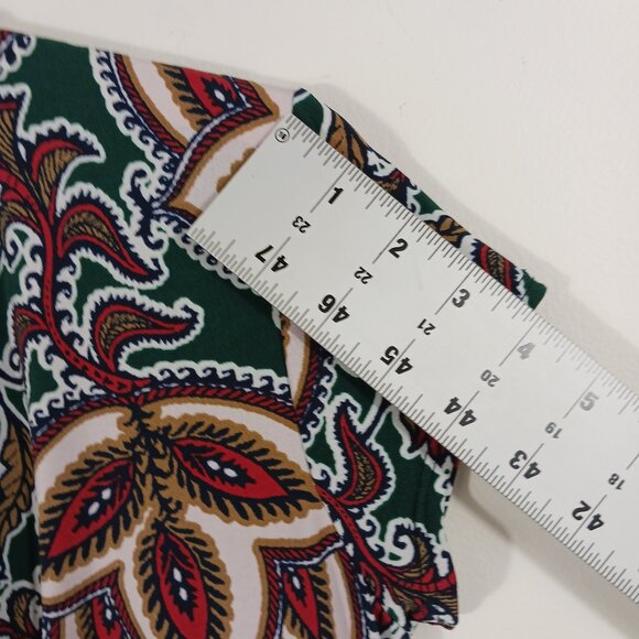 Verse, Size Medium, Print Knit Short Sleeve Dress, Stretch, V Neck, Go Anywhere - Picture 14 of 16